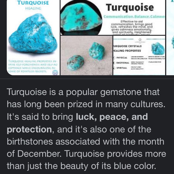 Turquoise Pendant / Ring Silver set - Picture 3 of 3